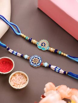 PANASH - Plated Beaded Thread Rakhis with Roli Chawal