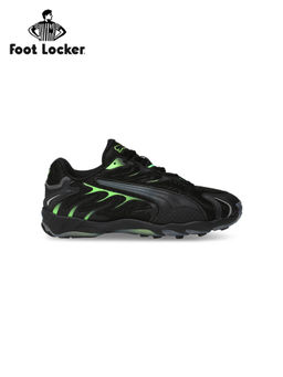 Puma - Unisex Black & Green Inhale Lightweight Casual Sneakers
