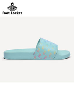 SKECHERS - Womens Side Lines Turquoise Casual Sliders