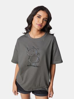The Souled Store - Save The Rhino Women Oversized T-Shirts