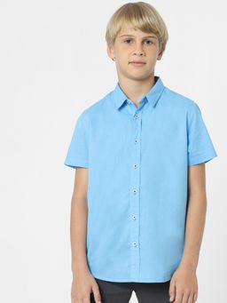 Jack & Jones Junior - BOYS Blue Short Sleeves Shirt