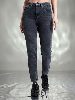 KOTTY - Women Solid Cotton Lycra Blend Ankle Length Jeans