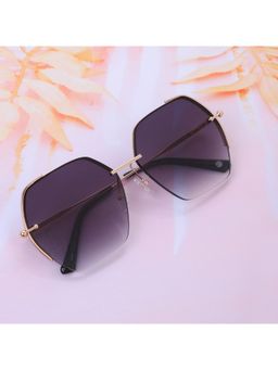 Carlton London - Premium Rose Gold with Blue Toned & UV Protected Oversized Sunglass for Women (65)