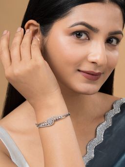 Teejh - Celestial Chetna CZ Stones Silver Plated Bracelet