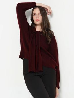 RAREISM - Maroon Woven Sweater