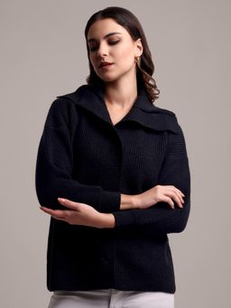 IKI CHIC - Black Woven Cardigan