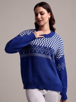 IKI CHIC - Blue Woven Sweaters