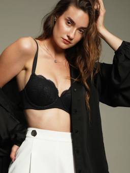 Vero Moda Intimates - Padded Under-Wired Full Coverage T-Shirt Bra - Black