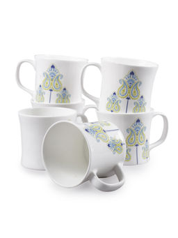 CLAY CRAFT - Fine Ceramic Coffee & Tea Mugs, 140ml, Set of 6