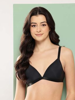 Leading Lady - Womens Solid Lightly Padded Non Wired Plunge Bra Black