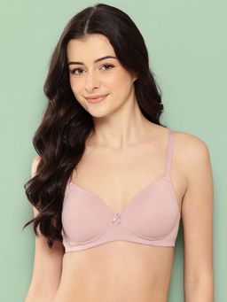 Leading Lady - Womens Solid Lightly Padded Non Wired T-Shirt Bra Pink
