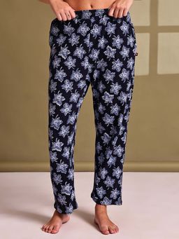 TAG 7 - Printed Hosiery Pyjama Pant Blue
