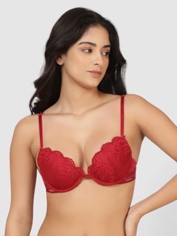 Guess - Red Polyamide Lace Women Bra Padded