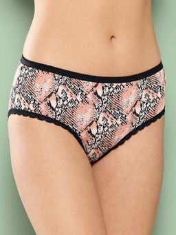 Leading Lady - Womens Printed Mid Rise Hipster Brief Multi-Color