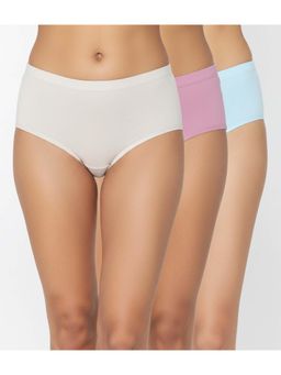 Zivame - Medium Rise Full Coverage Hipster Panty - Multicolor (Pack of 3)