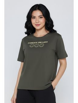 Zivame - Smiley World Knit Cotton T-Shirt - Grape Leaf