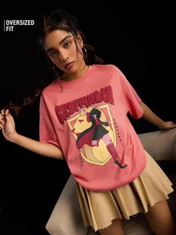 The Souled Store - Official Harry Potter Gryffindor Women Oversized T-Shirt