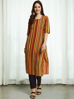 Gahan - Women Printed Regular Kurta with Pant - Multi-Color