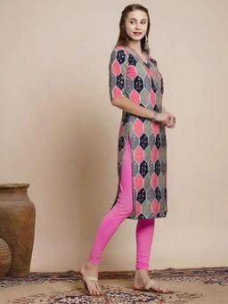 Gahan - Women Stylish Crepe Printed Straight Kurta - Multi-Color