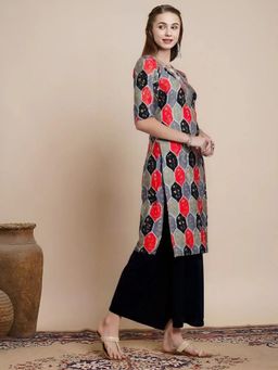 Gahan - Women Stylish Crepe Printed Straight Kurta - Multi-Color
