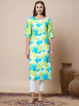 Gahan - Women Stylish Crepe Printed Straight Kurta - Multi-Color
