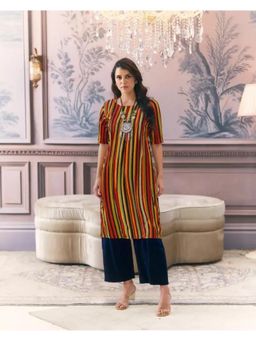 Gahan - Women Stylish Crepe Printed Straight Kurta - Multi-Color
