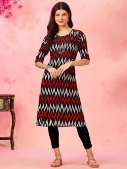 Gahan - Women Stylish Crepe Printed Straight Kurta - Red