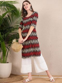 Gahan - Women Stylish Crepe Printed Straight Kurta - Red