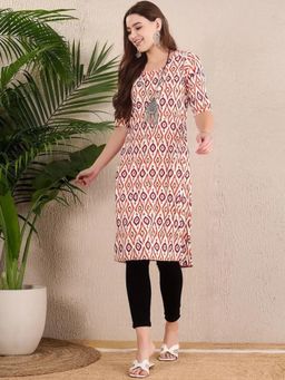 Gahan - Women Stylish Crepe Printed Straight Kurta - Multi-Color