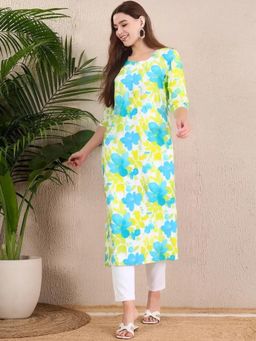 Gahan - Women Stylish Crepe Printed Straight Kurta - Multi-Color