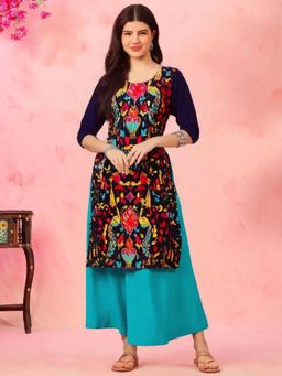 Gahan - Women Stylish Crepe Printed Straight Kurta - Multi-Color