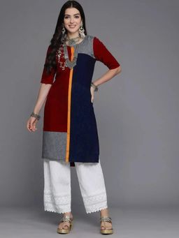 Gahan - Women Stylish Crepe Printed Straight Kurta - Multi-Color
