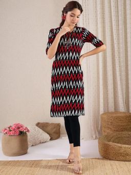 Gahan - Women Stylish Crepe Printed Straight Kurta - Red