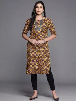 Gahan - Women Stylish Crepe Printed Straight Kurta - Multi-Color