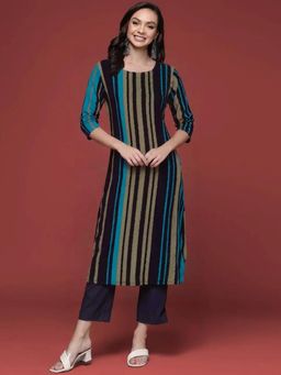 Gahan - Women Stylish Crepe Printed Straight Kurta - Multi-Color