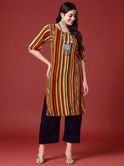 Gahan - Women Stylish Crepe Printed Straight Kurta - Multi-Color