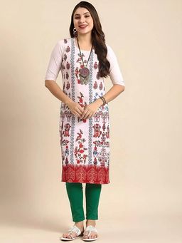 Gahan - Women Stylish Crepe Printed Straight Kurta - Pink