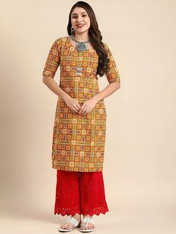 Gahan - Women Stylish Crepe Printed Straight Kurta - Multi-Color