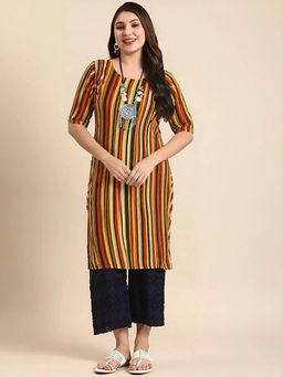 Gahan - Women Stylish Crepe Printed Straight Kurta - Multi-Color