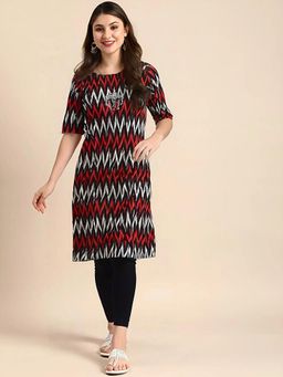 Gahan - Women Stylish Crepe Printed Straight Kurta - Red