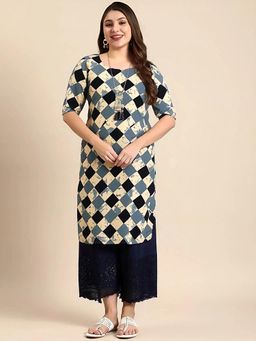 Gahan - Women Stylish Crepe Printed Straight Kurta - Multi-Color