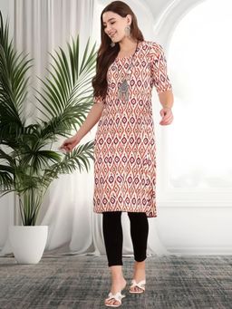 Gahan - Women Stylish Crepe Printed Straight Kurta - Multi-Color