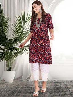 Gahan - Women Stylish Crepe Printed Straight Kurta - Red