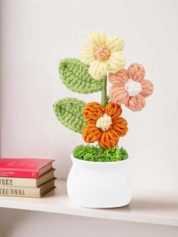 Ekhasa - Cute Cherry Blossom Crochet Flowers Pot