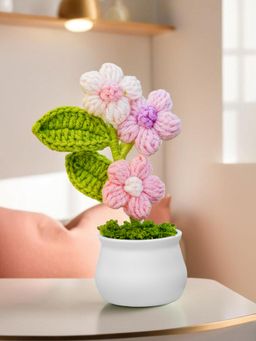 Ekhasa - Cute Cherry Blossom Crochet Flowers Pot