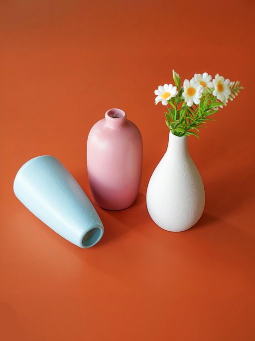 Ekhasa Ceramic Bud Flower Vase Set of 3