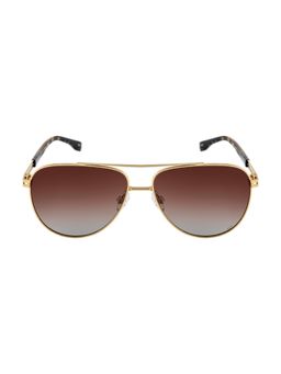 Opium Eyewear - Men Gold Metal Sunglass with Polarised and UV Protected Lens