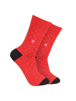 Bonjour - Men's Red Color Moleclue Formal Socks