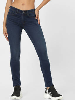 ONLY - Women Blue Solid Skinny Jeans