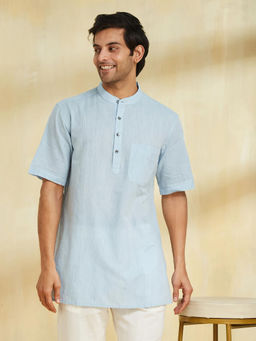 Fabindia - Blue Cotton Short Kurta